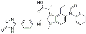 ethyl 3-(1-Methyl-2-((4-(5-oxo-4,5-dihydro-1,2,4-oxadiazol-3-yl)phenylaMino)Methyl)-N-(pyridin-2-yl)-1H-benzo[d]iMidazole-5-carboxaMido)propanoate Struktur