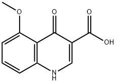 4-Hydroxy-5-methoxyquinoline- 3-carboxylic acid Struktur