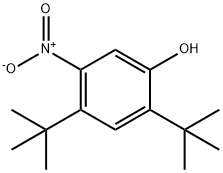 Phenol, 2,4-bis(1,1-diMethylethyl)-5-nitro- Struktur