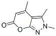 5,7,8-trimethyl-2-oxa-8,9-diazabicyclo[4.3.0]nona-4,6,9-trien-3-one Struktur