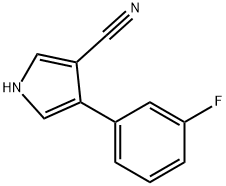 4-(3-FLUOROPHENYL)-1H-PYRROLE-3-CARBONITRILE Struktur