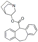 10,11-Dihydro-5H-dibenzo[a,d]cycloheptene-5-carboxylic acid quinuclidin-3-yl ester Struktur