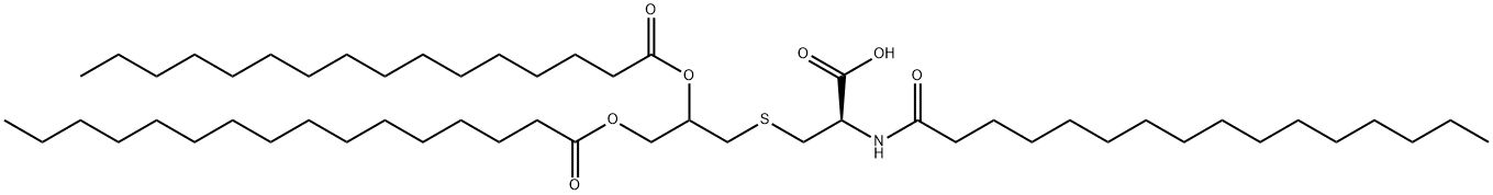 N-ALPHA-PALMITOYL-S-[2,3-BIS(PALMITOYLOXY)-(2RS)-PROPYL]-L-CYSTEINE Struktur