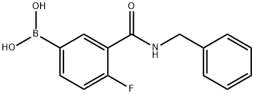 3-(BENZYLCARBAMOYL)-4-FLUOROBENZENEBORONIC ACID Struktur