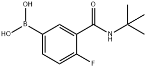 3-(TERT-BUTYLCARBAMOYL)-4-FLUOROBENZENEBORONIC ACID Structure