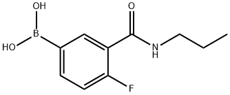 4-FLUORO-3-(N-PROPYLCARBAMOYL)BENZENEBORONIC ACID Struktur