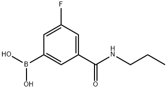 3-FLUORO-5-(N-PROPYLCARBAMOYL)BENZENEBORONIC ACID Struktur