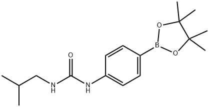 1-ISOBUTYL-3-(4-(4,4,5,5-TETRAMETHYL-1,3,2-DIOXABOROLAN-2-YL)PHENYL)UREA Struktur