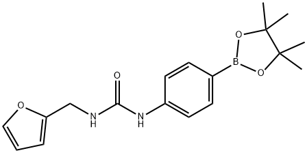 1-(FURAN-2-YLMETHYL)-3-[4-(4,4,5,5-TETRAMETHYL-1,3,2-DIOXABOROLAN-2-YL)PHENYL]UREA Struktur