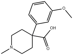 4-(3-METHOXYPHENYL)-1-METHYLPIPERIDINE-4-CARBOXYLICACID Struktur