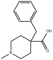 1-METHYL-4-(PHENYLMETHYL)-4-PIPERIDINECARBOXYLIC ACID Struktur