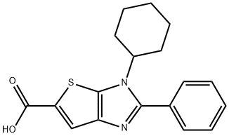 3H-Thieno[2,3-d]imidazole-5-carboxylic  acid,  3-cyclohexyl-2-phenyl- Struktur