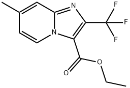 ethyl 7-methyl-2-(trifluoromethyl)imidazo[1,2-a]pyridine-3-carboxylate Struktur