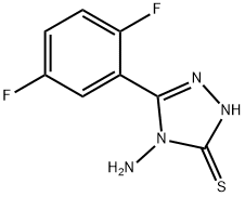 4-amino-5-(2,5-difluorophenyl)-4H-1,2,4-triazole-3-thiol Struktur