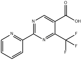 2-(2-Pyridinyl)-4-(trifluoromethyl)-5-pyrimidinecarboxylic acid ,95% Struktur