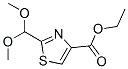 4-Thiazolecarboxylicacid,2-(dimethoxymethyl)-,ethylester(9CI) Struktur