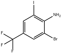 2-BROMO-6-IODO-4-(TRIFLUOROMETHYL)ANILINE Struktur