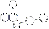 s-Triazolo(3,4-a)phthalazine, 3-(1,1'-biphenyl-4-yl)-6-(1-pyrrolidinyl)- Struktur