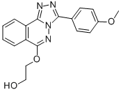 2-((3-(4-Methoxyphenyl)-1,2,4-triazolo(3,4-a)phthalazin-6-yl)oxy)ethan ol Struktur