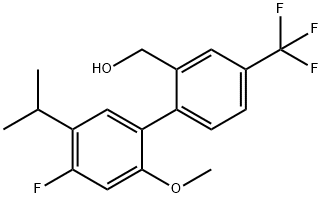 4'-FLUORO-2'-METHOXY-5'-ISOPROPYL-4-TRIFLUOROMETHYL-1,1'-BIPHENYL-2-METHANOL Structure