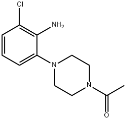 2-(4-Acetyl-piperazin-1-yl)-6-chloroaniline Struktur