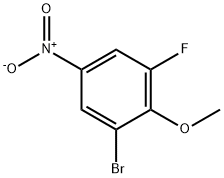 2-BROMO-6-FLUORO-4-NITROANISOLE Struktur