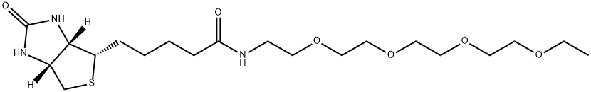 1H-Thieno[3,4-d]iMidazole-4-pentanaMide, hexahydro-2-oxo-N-3,6,9,12-tetraoxatetradec-1-yl-, (3aS,4S,6aR)- Struktur