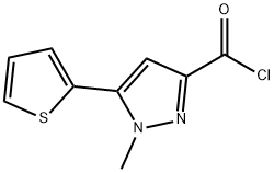 1-METHYL-5-THIEN-2-YL-1H-PYRAZOLE-3-CARBONYL CHLORIDE Struktur