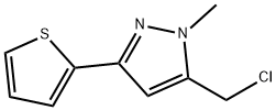 5-(CHLOROMETHYL)-1-METHYL-3-THIEN-2-YL-1H-PYRAZOLE Struktur