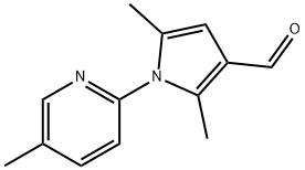 2,5-dimethyl-1-(5-methylpyridin-2-yl)-1H-pyrrole-3-carbaldehyde Struktur