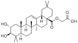 (2α,3β)-2,3-Dihydroxy-olean-12-en-28-oic acid carboxymethyl ester Struktur