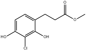 Methyl 3-(3-chloro-2,4-dihydroxyphenyl)propanoate Struktur