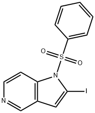 2-Iodo-1-(phenylsulfonyl)-1H-pyrrolo[3,2-c]pyridine Struktur