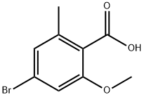 4-bromo-2-methoxy-6-methylbenzoic acid Struktur