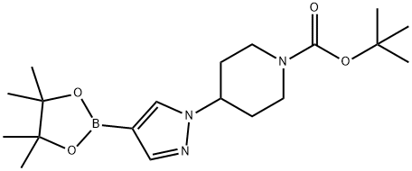 4-[4-(4,4,5,5-四甲基-1,3,2-二氧雜環(huán)戊硼烷-2-基)-1H-吡唑-1-基]哌啶-1-甲酸叔丁酯, 877399-74-1, 結(jié)構(gòu)式