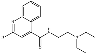 2-Chloro-N-[2-(diethylamino)ethyl]-4-quinolinecarboxamide Structure