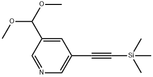 3-DIMETHOXYMETHYL-5-TRIMETHYLSILANYLETHYNYL-PYRIDINE Struktur