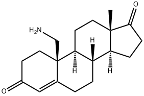 Androst-4-ene-3,17-dione, 19-amino-, trans- Struktur