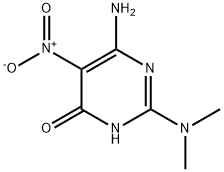 6-Amino-2-(dimethylamino)-5-nitro-4(1H)-pyrimidinone Struktur