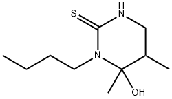 3-Butyl-4,5-dimethyl-4-hydroxyhexahydropyrimidin-2-thione Struktur