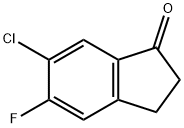 6-Chloro-5-fluoro-2,3-dihydro-1H-inden-1-one Struktur