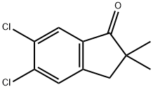 5,6-DICHLORO-2,3-DIHYDRO-2,2-DIMETHYL-1H-INDEN-1-ONE Struktur