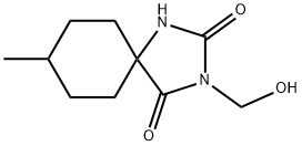 3-(Hydroxymethyl)-8-methyl-1,3-diazaspiro[4.5]decane-2,4-dione Struktur