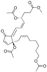 (4R,5Z,7E,12S,14Z)-4,12,20-Tris(acetyloxy)-9-oxo-5,7,10,14-prostatetren-1-oic acid methyl ester Struktur