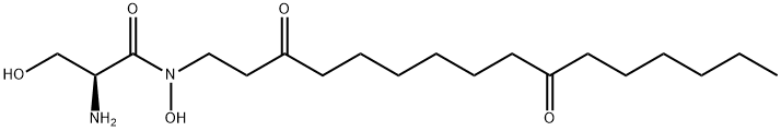 (2S)-2-Amino-N-(3,10-dioxohexadecyl)-N,3-dihydroxypropanamide Struktur