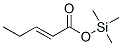 2-Pentenoic acid, trimethylsilyl ester Struktur