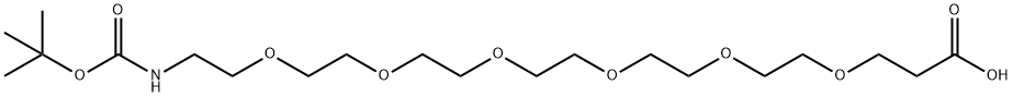 BOC-21-AMINO-4,7,10,13,16,19-HEXAOXAHENEICOSANOIC ACID Struktur