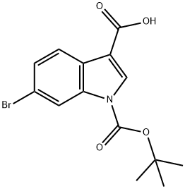 6-BROMO-1-(TERT-BUTOXYCARBONYL)-1H-INDOLE-3-CARBOXYLIC ACID Struktur