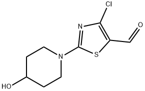 4-CHLORO-2-(1-PIPERIDIN-4-OL)-5-THIAZOLECARBOXALDEHYDE Struktur