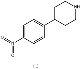 4-(4-NITRO-PHENYL)-PIPERIDINE HYDROCHLORIDE
 Struktur